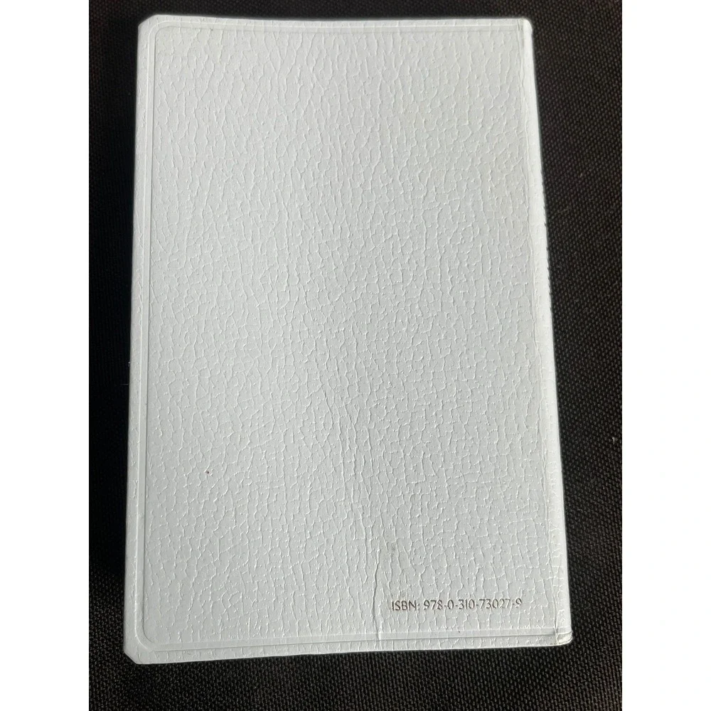 Zondervan NIV Shirt Pocket New Testament Bible White Faux Leather 2011 Compact